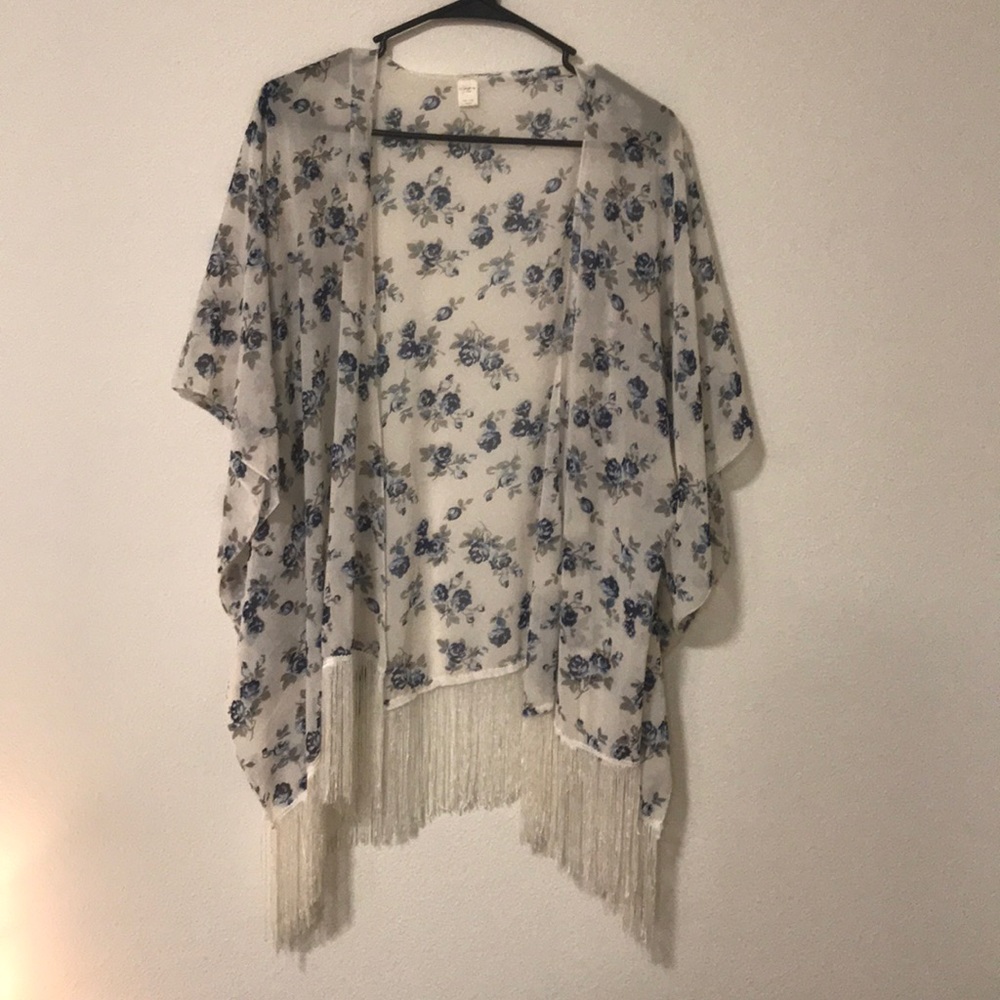 Blue Floral Kimono